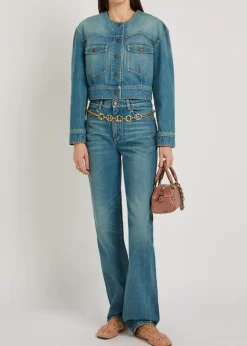 Cropped denim jacket