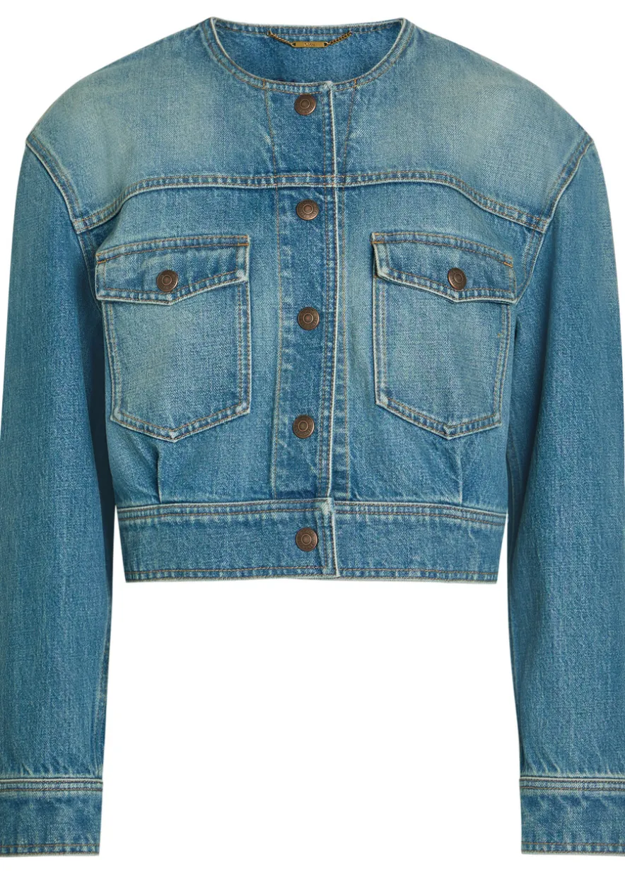 Cropped denim jacket