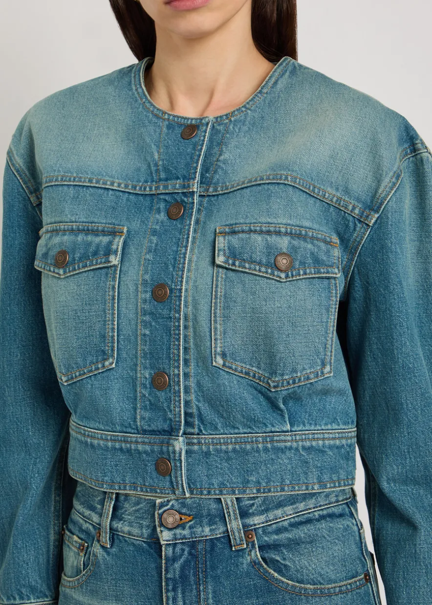 Cropped denim jacket