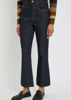 Cropped flared-leg jeans