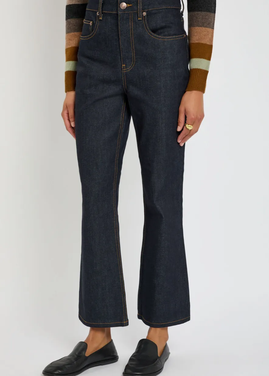 Cropped flared-leg jeans