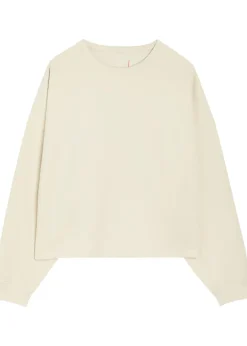 Cropped jersey sweatshirt
