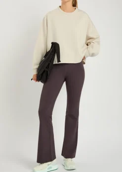 Cropped jersey sweatshirt