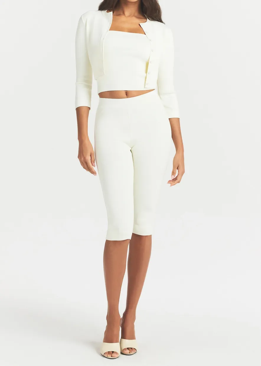 Cropped knit cardigan