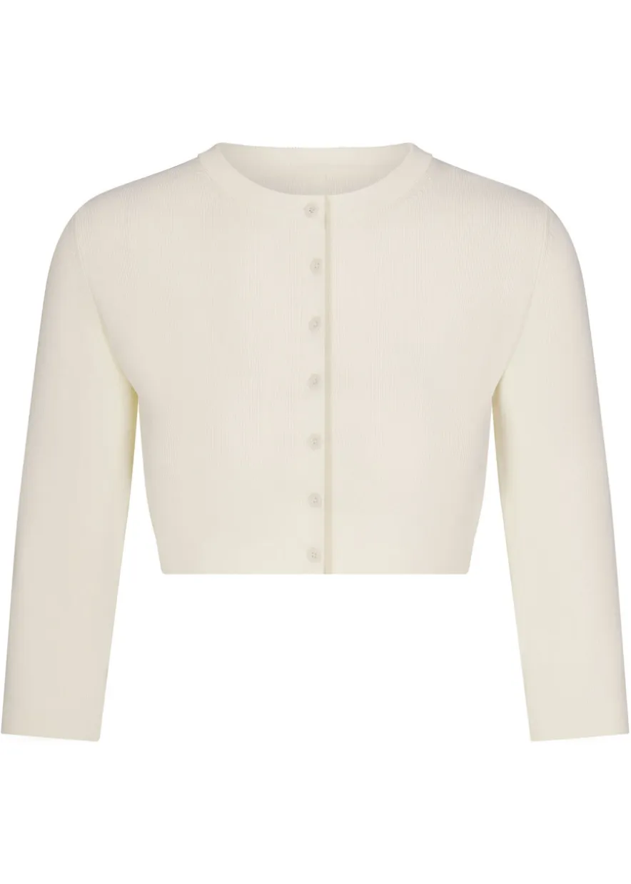 Cropped knit cardigan