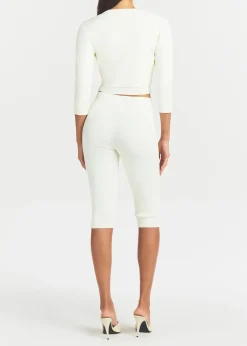 Cropped knit cardigan