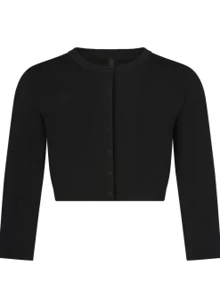 Cropped knit cardigan