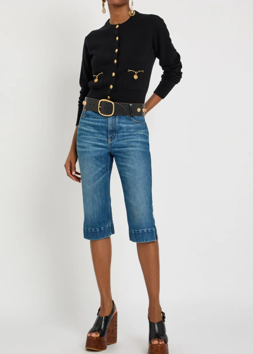 Cropped straight-leg jeans