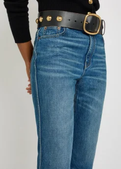 Cropped straight-leg jeans