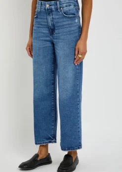 Cropped wide-leg jeans
