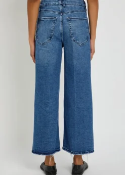 Cropped wide-leg jeans