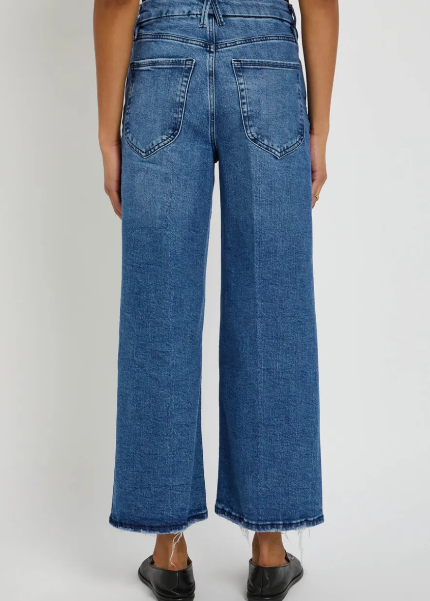 Cropped wide-leg jeans