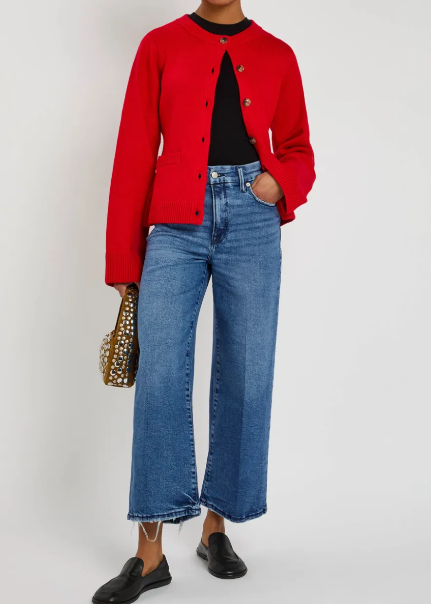 Cropped wide-leg jeans