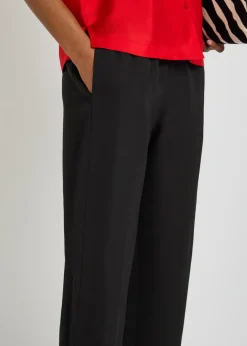Cropped wide-leg trousers