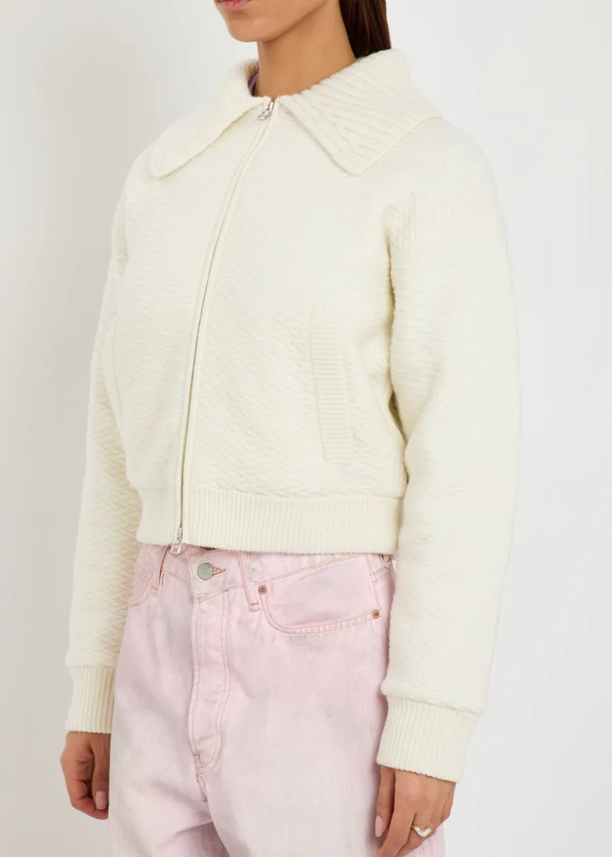 Cross Country textured wool-blend jacket
