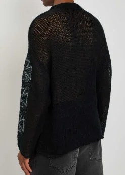 Cross open-knit jumper