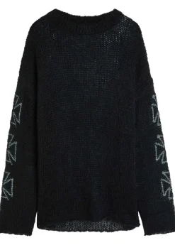 Cross open-knit jumper
