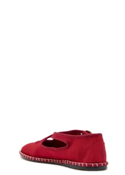 Cross-over grosgrain espadrille Mary Jane flats