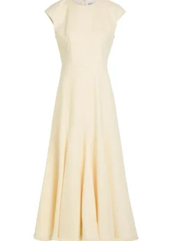Crowther silk and wool-blend midi dress