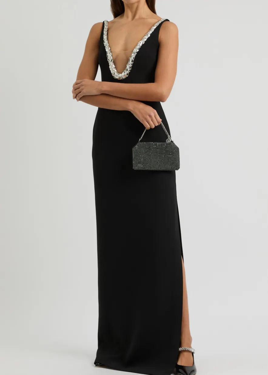 Crystal-embellished gown