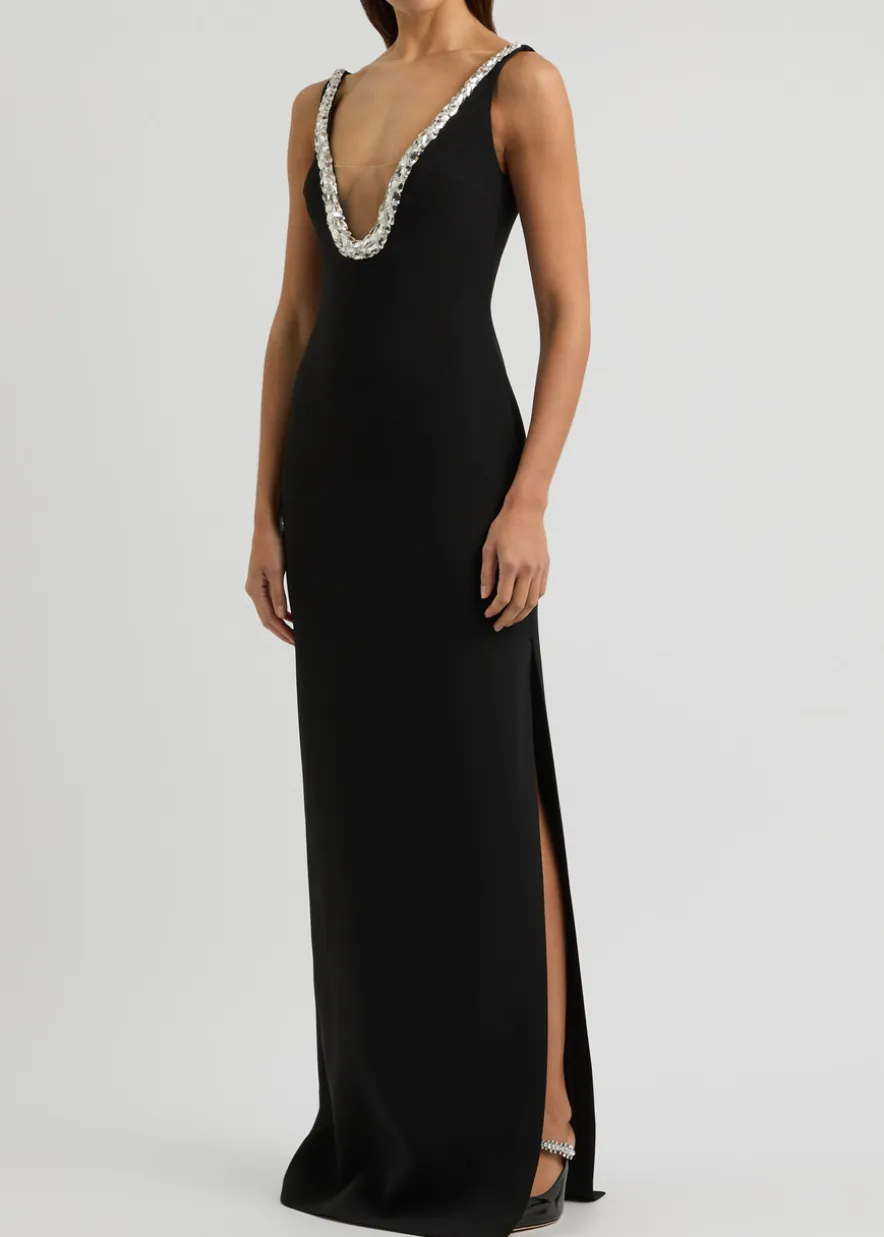 Crystal-embellished gown