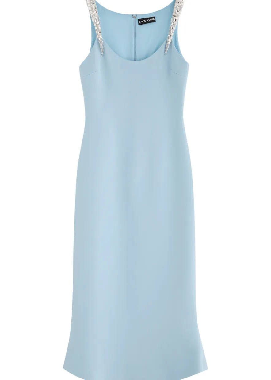 Crystal-embellished midi dress