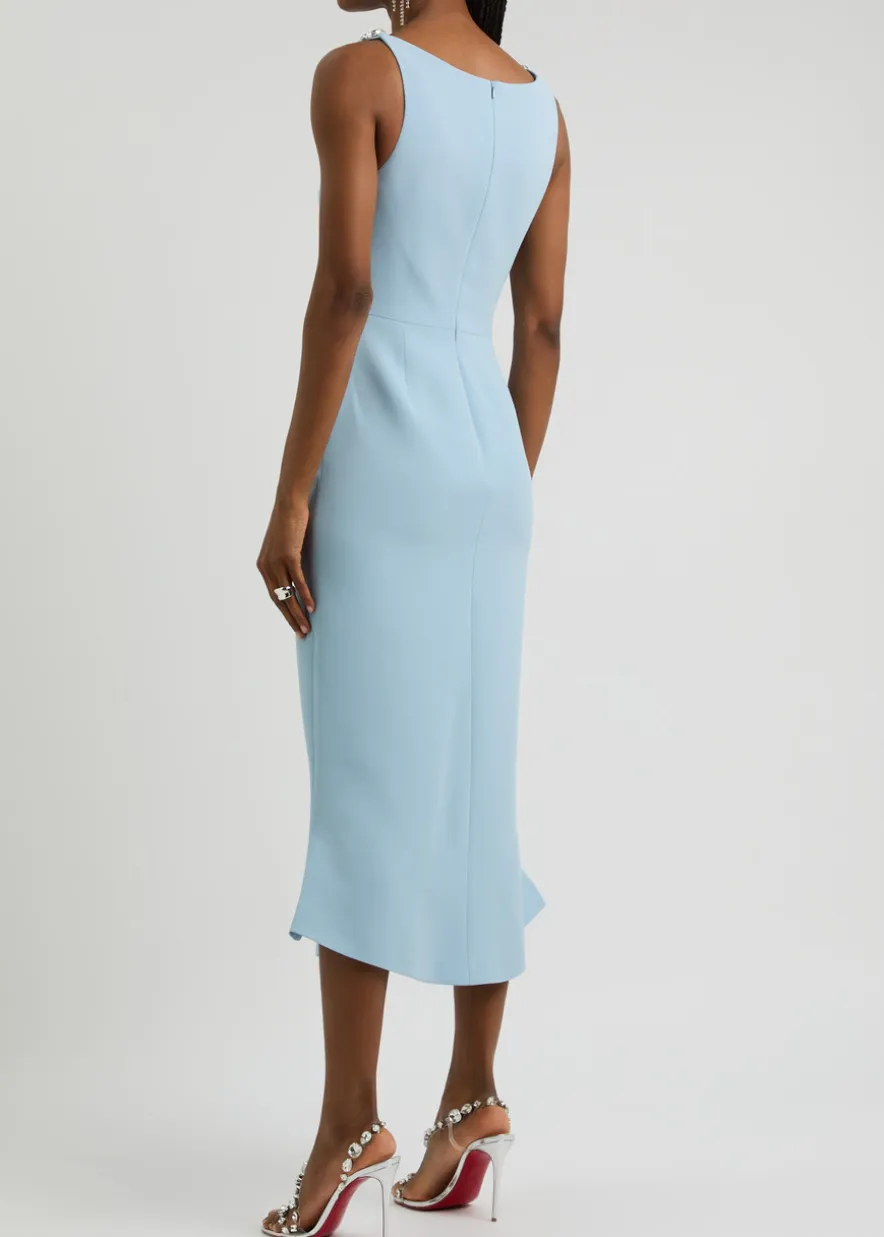 Crystal-embellished midi dress