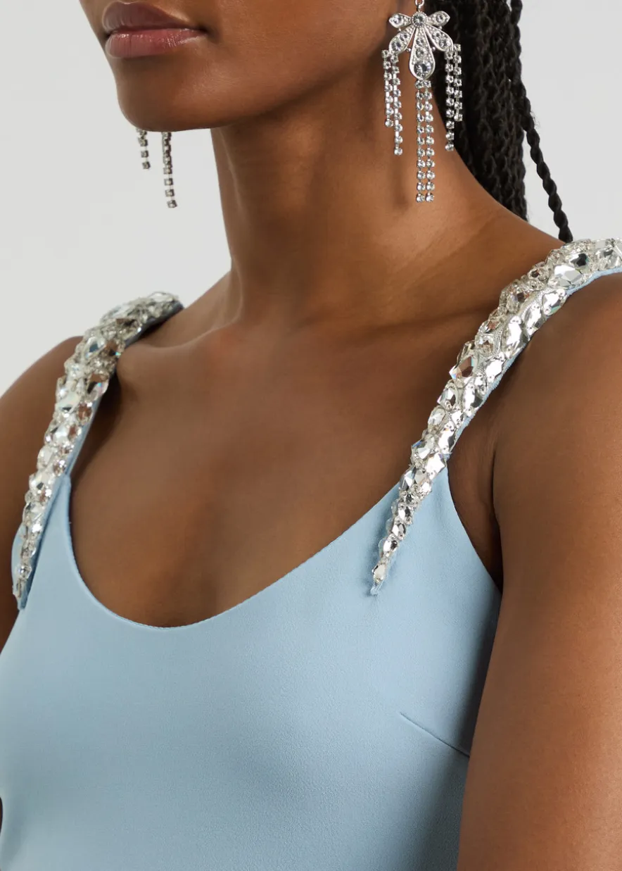 Crystal-embellished midi dress