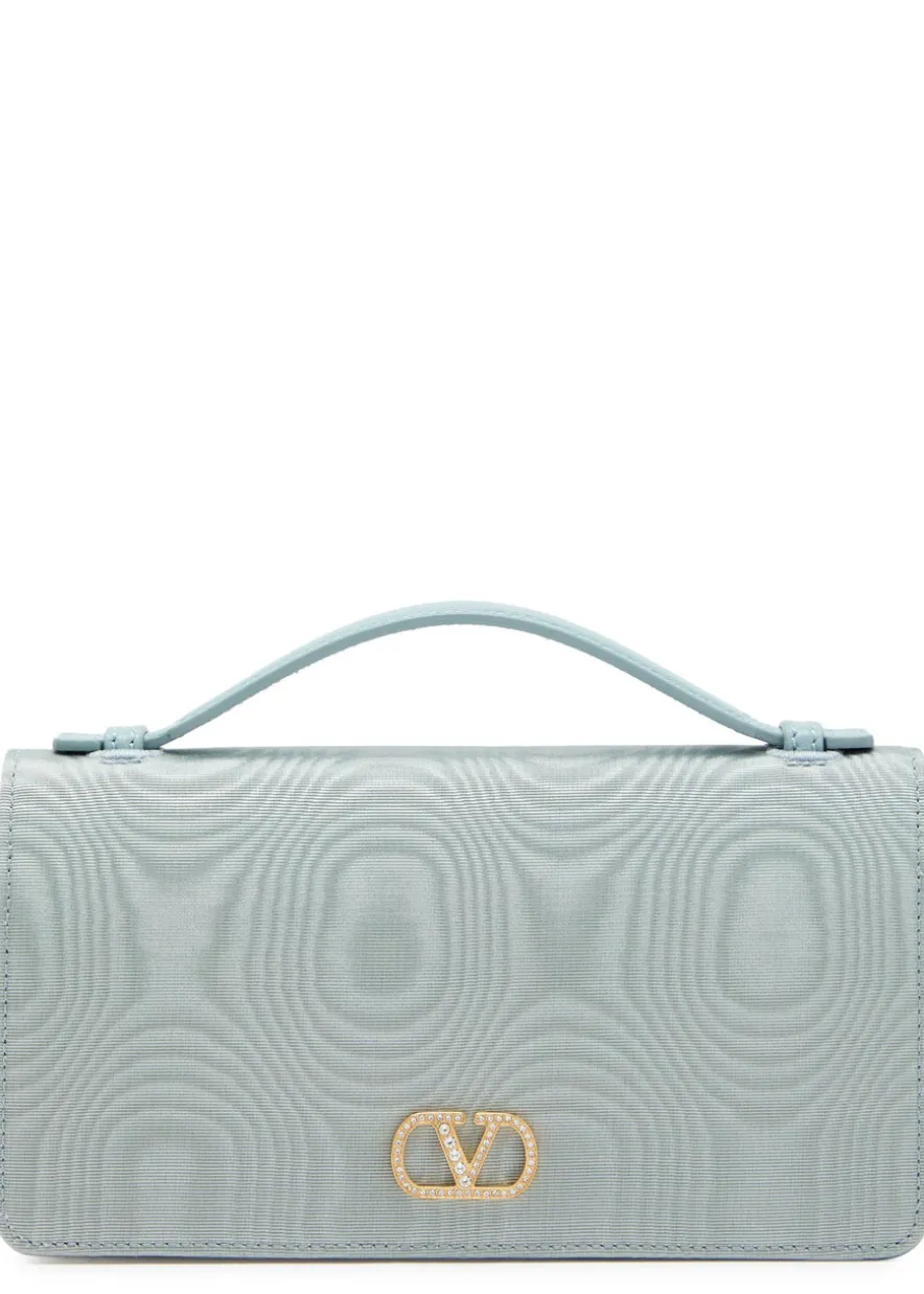 Crystal-embellished VLogo moiré wallet-on-chain