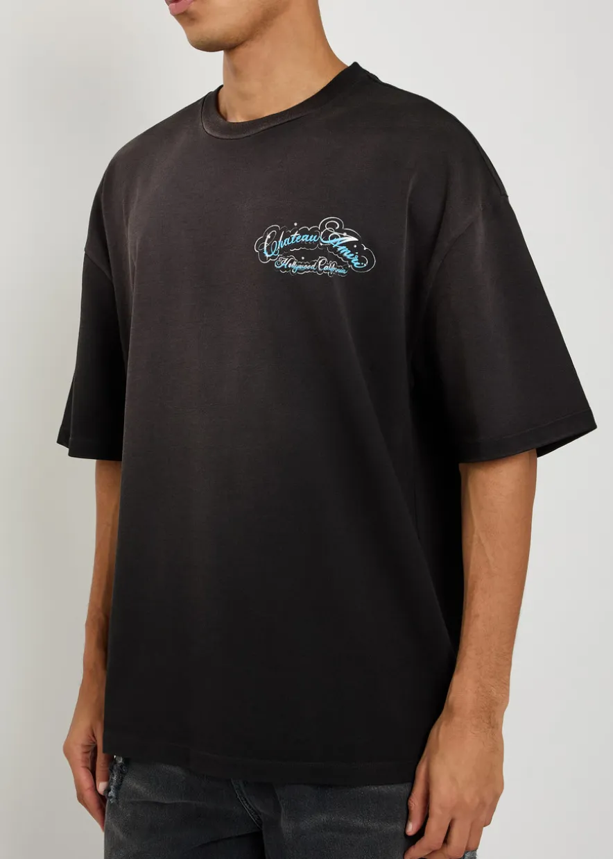 Crystal Script printed cotton T-shirt