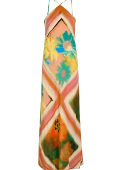 Cubism printed jersey maxi dress