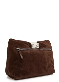 Cuff suede clutch