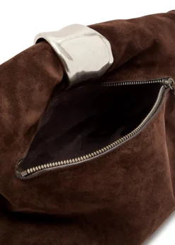 Cuff suede clutch
