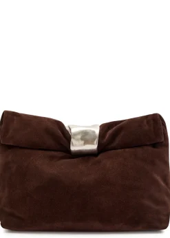 Cuff suede clutch