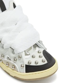 Curb panelled stud mesh sneakers
