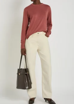 Curved barrel-leg jeans