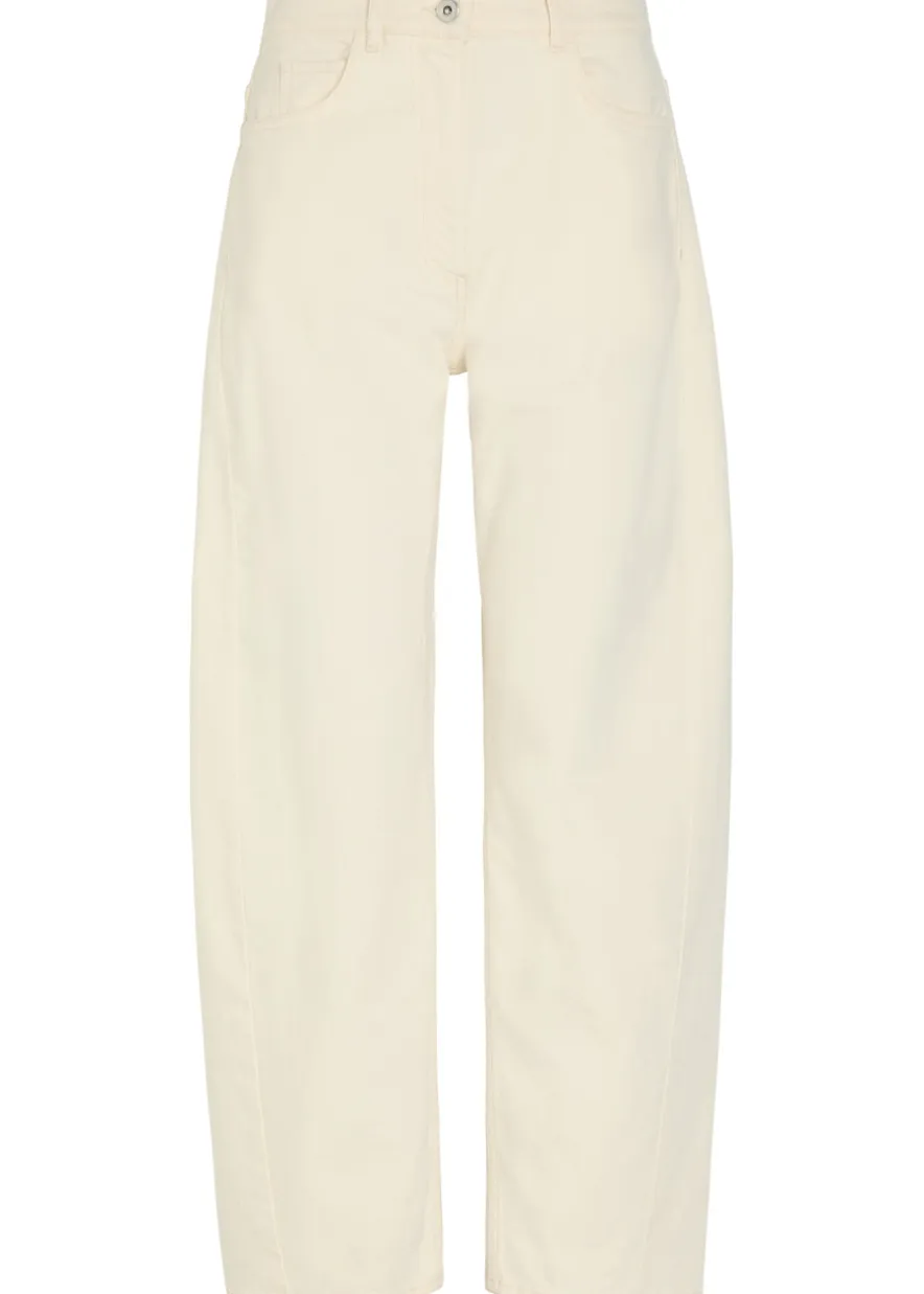 Curved barrel-leg jeans