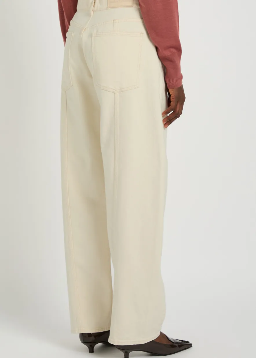 Curved barrel-leg jeans