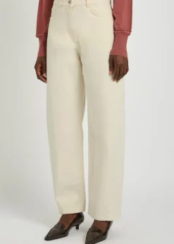 Curved barrel-leg jeans