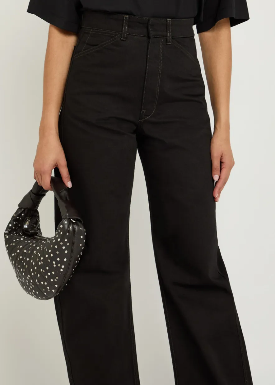 Curved barrel-leg jeans