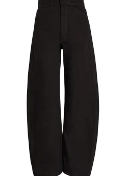 Curved barrel-leg jeans