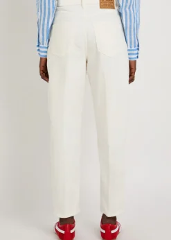 Curved tapered-leg jeans