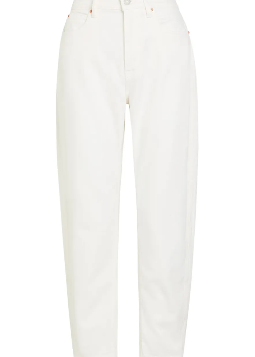 Curved tapered-leg jeans