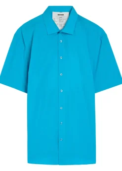 Cut out cotton-blend shirt