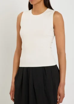 Cut-out jersey tank top