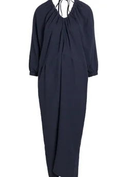 Cut-out stretch-cotton gauze midi dress