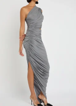 Cut-out stretch-jersey midi dress