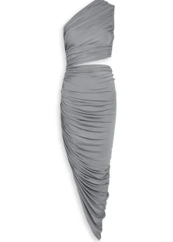 Cut-out stretch-jersey midi dress