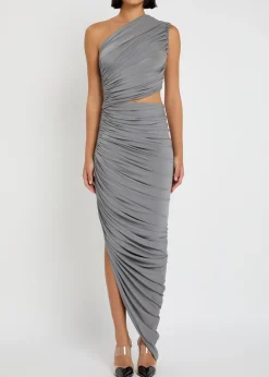 Cut-out stretch-jersey midi dress