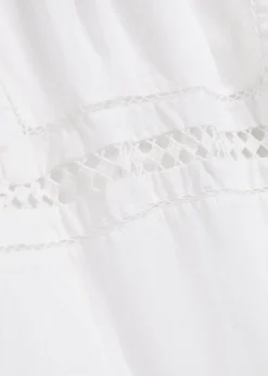 Cutwork embroidery cotton blouse